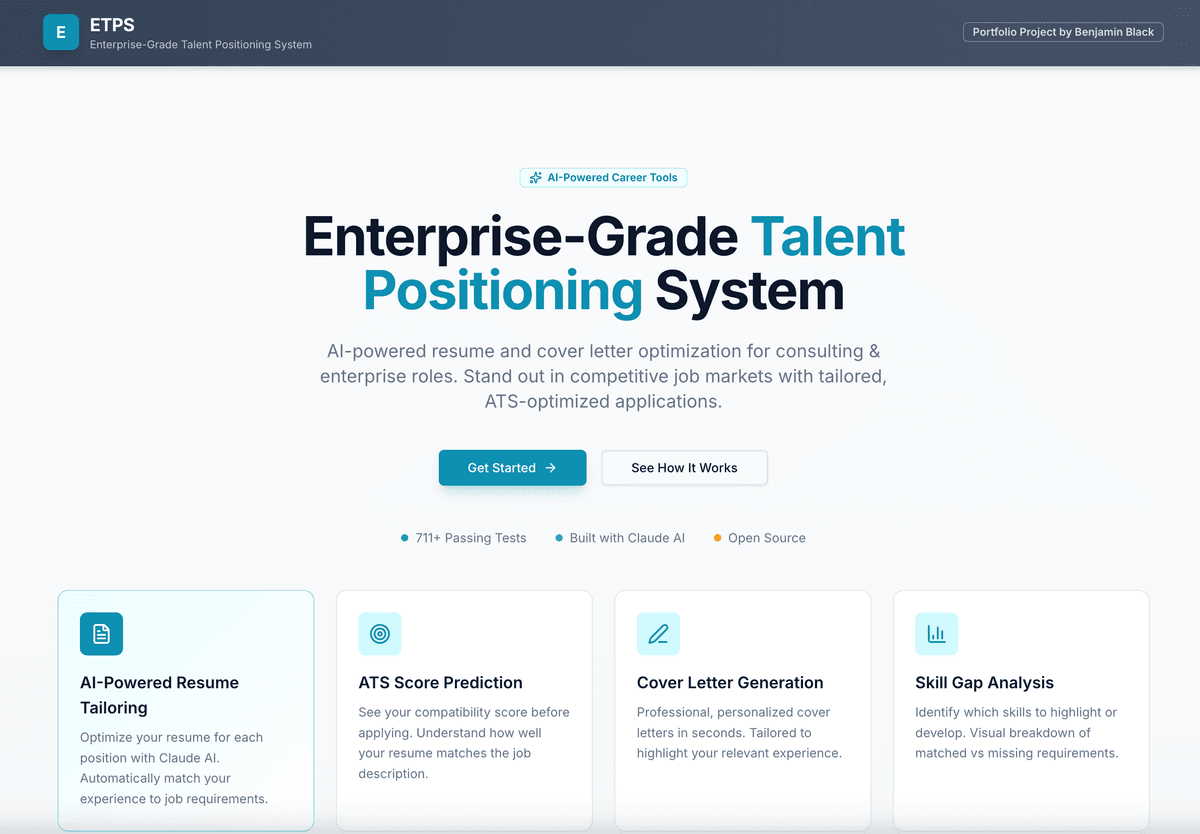 ETPS - Enterprise-Grade Talent Positioning System