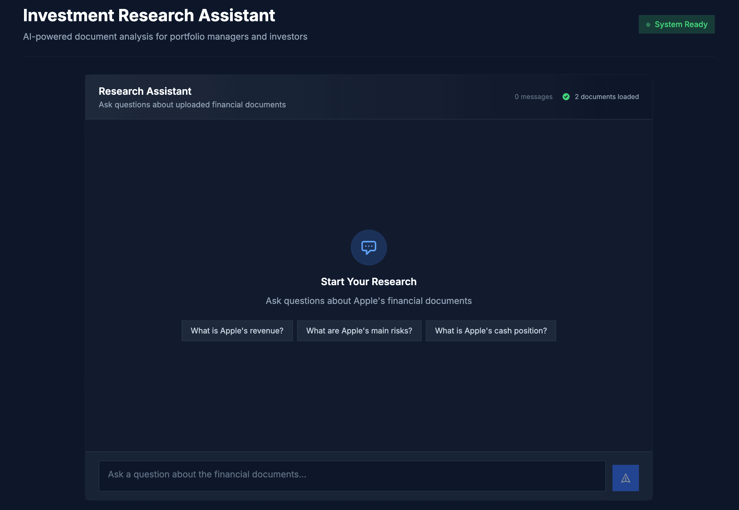 Investment Research Assistant